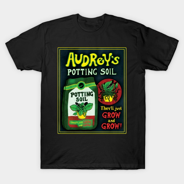 Audrey's Potting Soil T-Shirt by LeMae Macabre